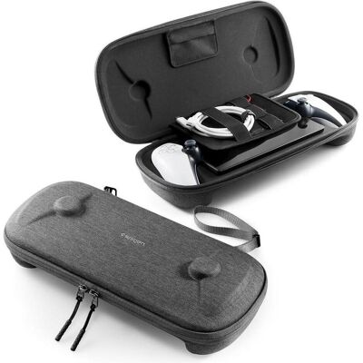 Spigen - Klasden Pouch - Sony Playstation Portal Remote, for Accessories - Charcoal Grey, Autres accessoires gaming, Gris Spigen - Klasden Pouch - Sony Playstation Portal Remote, for Accessories - Charcoal Grey, Autres accessoires gaming, Gris