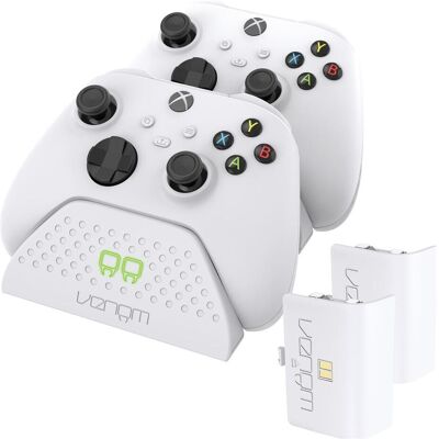 Venom Podwójna stacja dokujaca do padó (Xbox One S, Xbox Series X), Manette : accessoires, Blanc Venom Podwójna stacja dokujaca do padó (Xbox One S, Xbox Series X), Manette : accessoires, Blanc