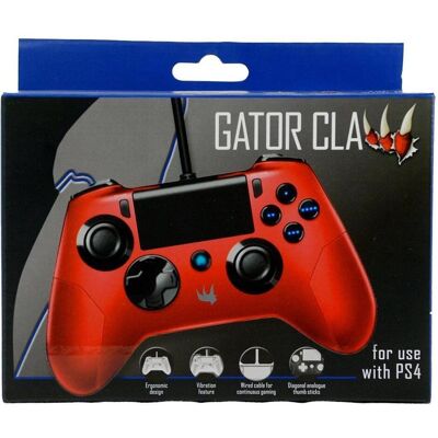 ORB Playstation 4 - Gator Claw Wired Controller (Red) () (PS4), Manette, Noir, Rouge ORB Playstation 4 - Gator Claw Wired Controller (Red) () (PS4), Manette, Noir, Rouge