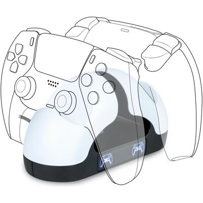 Bigben USB Dual-Charger V3 (PS5), Manette : accessoires, Blanc, Noir, Multicolore Bigben USB Dual-Charger V3 (PS5), Manette : accessoires, Blanc, Noir, Multicolore