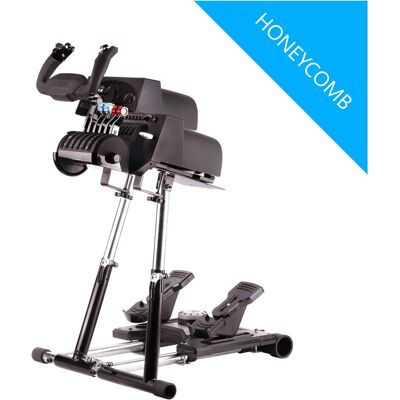 Wheel Stand Pro Honeycomb Yoke et Throt, Rig pour simulateur, Noir Wheel Stand Pro Honeycomb Yoke et Throt, Rig pour simulateur, Noir