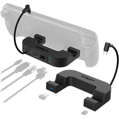 Nyko Steam Deck Power Dock 7-In-1 Usb-C Docking Station (PC), Autres accessoires gaming, Noir Nyko Steam Deck Power Dock 7-In-1 Usb-C Docking Station (PC), Autres accessoires gaming, Noir