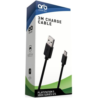 ORB Playstation 5, Xbox Series X/S 3M Charge Cable (PS5), Manette : accessoires ORB Playstation 5, Xbox Series X/S 3M Charge Cable (PS5), Manette : accessoires
