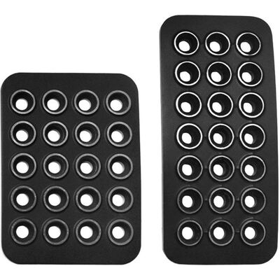 Asetek Plaques de pédalier Invicta de SimSports, Manette : accessoires, Noir, Argent Asetek Plaques de pédalier Invicta de SimSports, Manette : accessoires, Noir, Argent