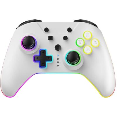 Hyperkin Contrôleur de jeu sans fil NuRival Light Up - blanc (NSW) (Switch OLED), Manette, Blanc Hyperkin Contrôleur de jeu sans fil NuRival Light Up - blanc (NSW) (Switch OLED), Manette, Blanc