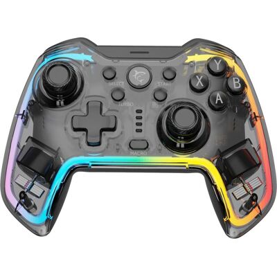 White Shark GPW-8040 Praetorian RGB BT Controller (Android, iOS, PC, PS3, PS4, Switch), Manette, Transparent White Shark GPW-8040 Praetorian RGB BT Controller (Android, iOS, PC, PS3, PS4, Switch), Manette, Transparent