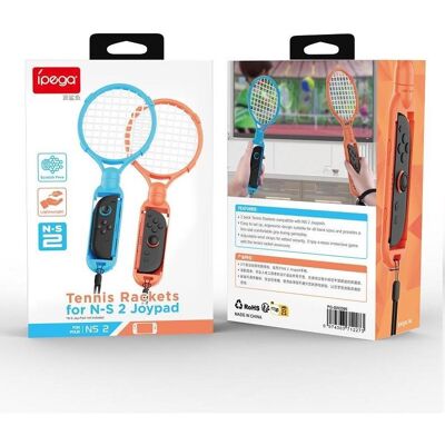 iPega SW2054 Tennis Rackets for JoyCon Controllers Nintendo Switch 2 Red/Blue (Damaged Package) (Switch), Manette : accessoires, Bleu, Rouge iPega SW2054 Tennis Rackets for JoyCon Controllers Nintendo Switch 2 Red/Blue (Damaged Package) (Switch), Manette : accessoires, Bleu, Rouge