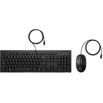 HP Kit Mouse e tastiera Wired USB 225 G2 (AX2Y7AA#ABZ) (IT, Filaire), Clavier, Noir HP Kit Mouse e tastiera Wired USB 225 G2 (AX2Y7AA#ABZ) (IT, Filaire), Clavier, Noir