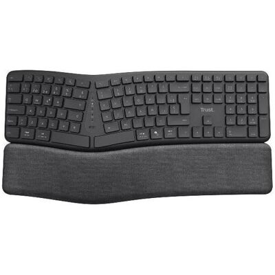 Trust Tastiera Ergonomica Wireless Keyra Multi-Connessione Bt + 2,4ghz - 85% Plastica Rici (IT, Sans fil), Clavier, Noir Trust Tastiera Ergonomica Wireless Keyra Multi-Connessione Bt + 2,4ghz - 85% Plastica Rici (IT, Sans fil), Clavier, Noir