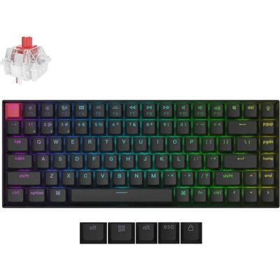 Keychron K2 (Version 3) Swappable RGB Backlight Aluminum Red Switch ISO Layout Italian (ABS Caps) (IT, Filaire, Sans fil), Clavier, Multicolore Keychron K2 (Version 3) Swappable RGB Backlight Aluminum Red Switch ISO Layout Italian (ABS Caps) (IT, Filaire, Sans fil), Clavier, Multicolore