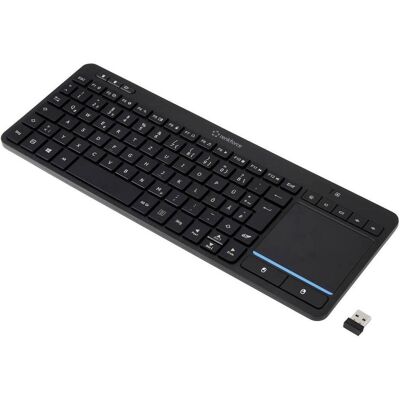 Renkforce RF-WLTKB-300 Kabellos Tastatur Niederländisch, QWERTY Schwarz Integrie (NL, Sans fil), Clavier, Noir Renkforce RF-WLTKB-300 Kabellos Tastatur Niederländisch, QWERTY Schwarz Integrie (NL, Sans fil), Clavier, Noir