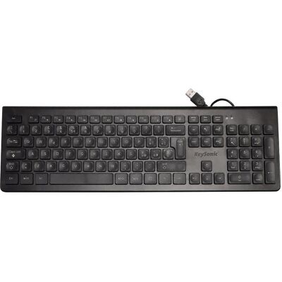 KeySonic KSK-8006MU-B (IT) (IT, Filaire), Clavier, Noir KeySonic KSK-8006MU-B (IT) (IT, Filaire), Clavier, Noir