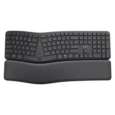 Trust Keyra Ergonomische Multigeräte-Funktastatur (FR, Docking, Filaire, Sans fil), Clavier, Noir Trust Keyra Ergonomische Multigeräte-Funktastatur (FR, Docking, Filaire, Sans fil), Clavier, Noir
