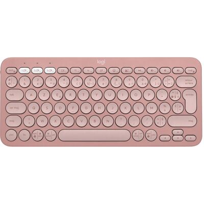 Logitech PEBBLE KEYS 2 K380S TONAL ROSE (FR, Sans fil), Clavier, Rose Logitech PEBBLE KEYS 2 K380S TONAL ROSE (FR, Sans fil), Clavier, Rose