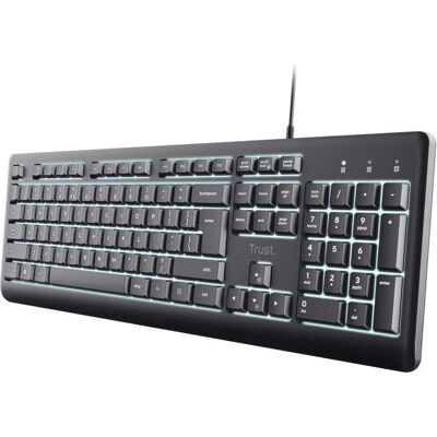Trust Primo Illuminated Keyboard De (DE, Filaire), Clavier, Noir Trust Primo Illuminated Keyboard De (DE, Filaire), Clavier, Noir