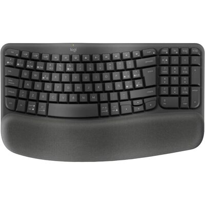 Logitech Wave Keysergonomic Kb Graphite (IT, Sans fil), Clavier, Gris Logitech Wave Keysergonomic Kb Graphite (IT, Sans fil), Clavier, Gris