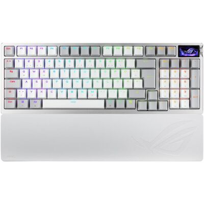 Asus TASTATUR M901 ROG AZOTH 96 WHT (DE, Filaire, Sans fil), Clavier, Blanc Asus TASTATUR M901 ROG AZOTH 96 WHT (DE, Filaire, Sans fil), Clavier, Blanc