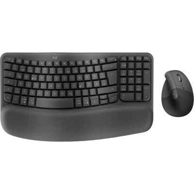 Logitech Wave Keys and Lift Combo (DE, Sans fil), Clavier, Noir Logitech Wave Keys and Lift Combo (DE, Sans fil), Clavier, Noir