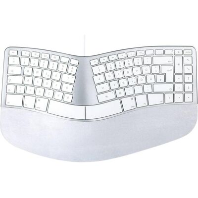 Matias FK313-DE Clavier filaire ergonomique profilé pour Mac, clavier USB en allemand (DE, Filaire), Clavier, Blanc, Argent Matias FK313-DE Clavier filaire ergonomique profilé pour Mac, clavier USB en allemand (DE, Filaire), Clavier, Blanc, Argent