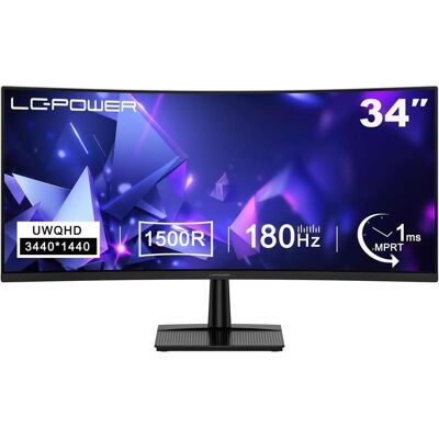 LC-Power LC-M34QC (3440 x 1440 pixels, 34"), Moniteur, Noir LC-Power LC-M34QC (3440 x 1440 pixels, 34"), Moniteur, Noir