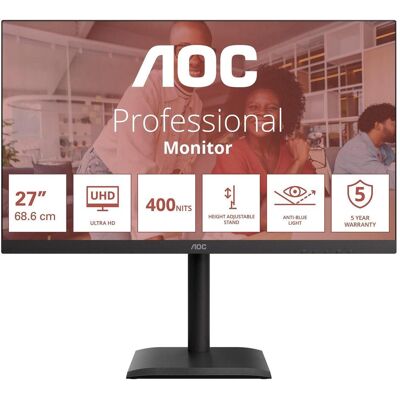 AOC U27E4CV (3840 x 2160 pixels, 27"), Moniteur, Noir AOC U27E4CV (3840 x 2160 pixels, 27"), Moniteur, Noir