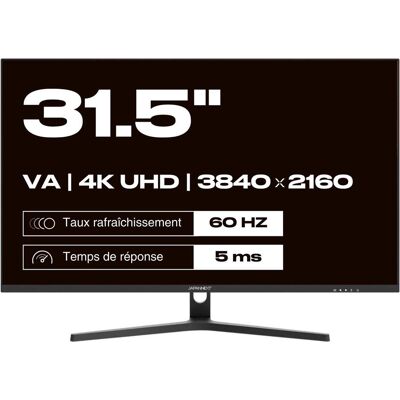 Japannext 80,0cm JN-V315UHDR 16:9 HDMI/DP UHD (3840 x 2160 pixels, 31.50"), Moniteur, Noir Japannext 80,0cm JN-V315UHDR 16:9 HDMI/DP UHD (3840 x 2160 pixels, 31.50"), Moniteur, Noir