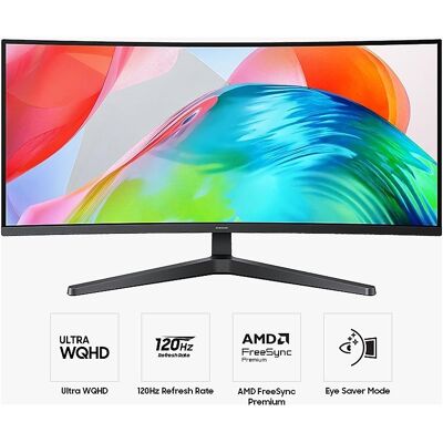 Samsung S55GH (3440 x 1440 pixels, 34"), Moniteur, Noir Samsung S55GH (3440 x 1440 pixels, 34"), Moniteur, Noir