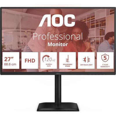 AOC 27E4U (1920 x 1080 pixels, 27"), Moniteur, Noir AOC 27E4U (1920 x 1080 pixels, 27"), Moniteur, Noir