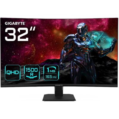 Gigabyte GS32QC (2560 x 1440 pixels, 31.50"), Moniteur, Noir Gigabyte GS32QC (2560 x 1440 pixels, 31.50"), Moniteur, Noir