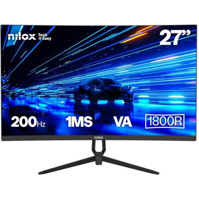 Nilox Monitor NXM27CRV2001 (1920 x 1080 pixels, 27"), Moniteur, Noir Nilox Monitor NXM27CRV2001 (1920 x 1080 pixels, 27"), Moniteur, Noir