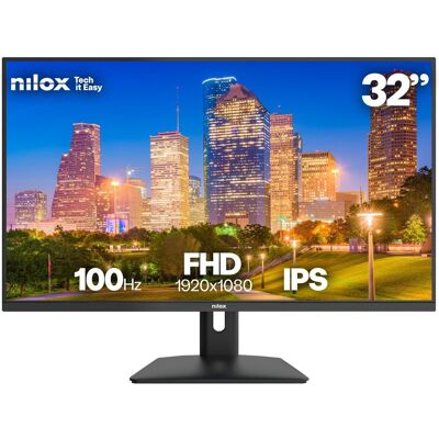 Nilox MONITEUR 32 IPS 4MS HDMI VGA 100HZ (1920 x 1080 pixels, 32"), Moniteur, Noir Nilox MONITEUR 32 IPS 4MS HDMI VGA 100HZ (1920 x 1080 pixels, 32"), Moniteur, Noir