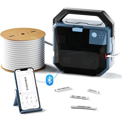 Niimbot C1 Kabelbeschriftungsdrucker (300 dpi), Imprimante d'étiquettes, Bleu, Gris Niimbot C1 Kabelbeschriftungsdrucker (300 dpi), Imprimante d'étiquettes, Bleu, Gris