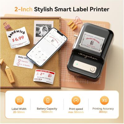 Niimbot B21 Pro Thermal Label Printer (300 dpi), Imprimante d'étiquettes, Rouge, Noir Niimbot B21 Pro Thermal Label Printer (300 dpi), Imprimante d'étiquettes, Rouge, Noir