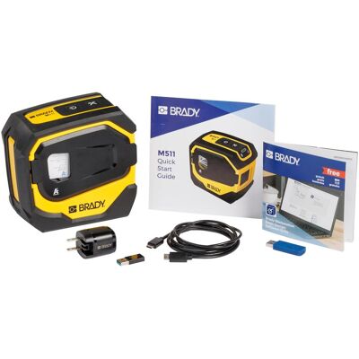 Brady M511-UE-UK-US, M511 Imprimante d'étiquettes - imprimante mobile à transfert thermique, 300 dpi, (300 dpi), Imprimante d'étiquettes, Blanc, Noir Brady M511-UE-UK-US, M511 Imprimante d'étiquettes - imprimante mobile à transfert thermique, 300 dpi, (300 dpi), Imprimante d'étiquettes, Blanc, Noir