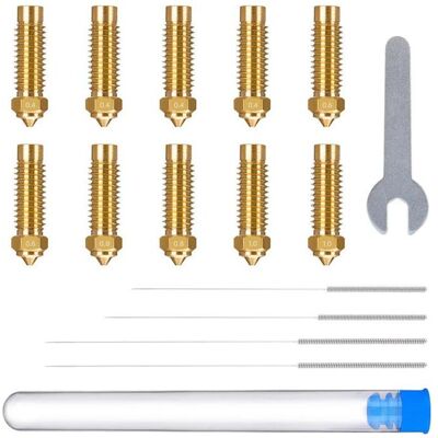 Elegoo Multi-size brass nozzle pack for Neptune 4 Max/4 Plus (Tube de grenaillage), Imprimante 3D : accessoires Elegoo Multi-size brass nozzle pack for Neptune 4 Max/4 Plus (Tube de grenaillage), Imprimante 3D : accessoires