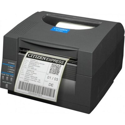 Citizen CL-S521II - Imprimante d'étiquettes - thermique directe - rouleau (11,8 cm) - 203 ppp - jusqu'à 150 (203 dpi), Imprimante d'étiquettes, Noir Citizen CL-S521II - Imprimante d'étiquettes - thermique directe - rouleau (11,8 cm) - 203 ppp - jusqu'à 150 (203 dpi), Imprimante d'étiquettes, Noir