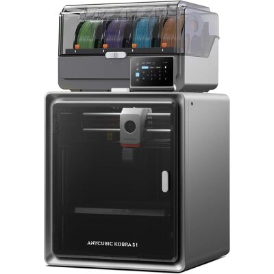 Anycubic Kobra S1 ACE 2 Pro Combo (250 x 250 x 250 mm), Imprimante 3D, Noir, Gris Anycubic Kobra S1 ACE 2 Pro Combo (250 x 250 x 250 mm), Imprimante 3D, Noir, Gris