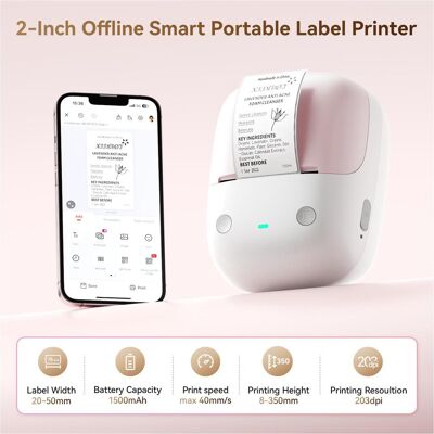 Niimbot B2 Thermal Label Printer (203 dpi), Imprimante d'étiquettes, Beige, Orange, Vert Niimbot B2 Thermal Label Printer (203 dpi), Imprimante d'étiquettes, Beige, Orange, Vert