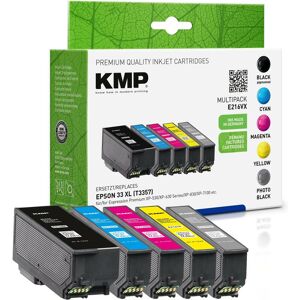 KMP, Cartouche d'impression, E216VX Multipack BK/PBK/CMY compatible avec Epson T 3357 XL (C, CF, M, PBK, Y) KMP, Cartouche d'impression, E216VX Multipack BK/PBK/CMY compatible avec Epson T 3357 XL (C, CF, M, PBK, Y)