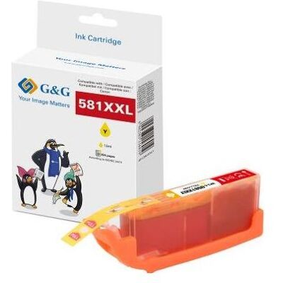 G&G, Cartouche d'impression, XXL-Druckerpatrone kompatibel mit Canon CLI-581Y XXL (Y) G&G, Cartouche d'impression, XXL-Druckerpatrone kompatibel mit Canon CLI-581Y XXL (Y)