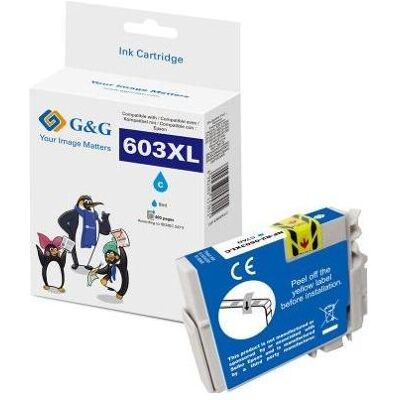 G&G, Cartouche d'impression, XL-Druckerpatrone kompatibel mit Epson 603XL Cyan (C) G&G, Cartouche d'impression, XL-Druckerpatrone kompatibel mit Epson 603XL Cyan (C)
