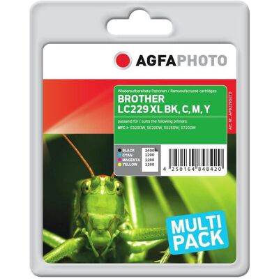 AGFAPHOTO, Cartouche d'impression, Apb229setd (C, CF, M, Y) AGFAPHOTO, Cartouche d'impression, Apb229setd (C, CF, M, Y)