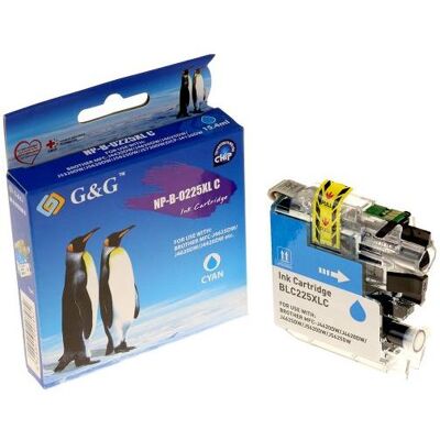 G&G, Cartouche d'impression, compatible Encre avec LC-225XLC, NP-B-0225XLC, cyan, 1200S (C) G&G, Cartouche d'impression, compatible Encre avec LC-225XLC, NP-B-0225XLC, cyan, 1200S (C)