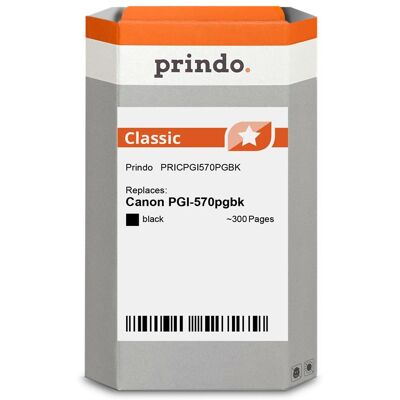 Prindo, Cartouche d'impression, compatible avec Canon PGI-570pgbk (CF) Prindo, Cartouche d'impression, compatible avec Canon PGI-570pgbk (CF)