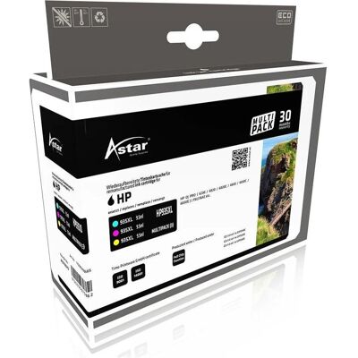 Astar, Cartouche d'impression, AS70075 HP OJ PRO 6230 ENCRE (3) F6U78AE / HP935XL 3x825pages haute cap. (CMJN) Astar, Cartouche d'impression, AS70075 HP OJ PRO 6230 ENCRE (3) F6U78AE / HP935XL 3x825pages haute cap. (CMJN)