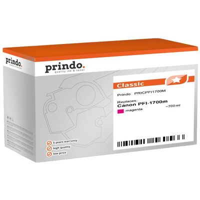 Prindo, Cartouche d'impression, compatible avec Canon PFI-1700m (M) Prindo, Cartouche d'impression, compatible avec Canon PFI-1700m (M)