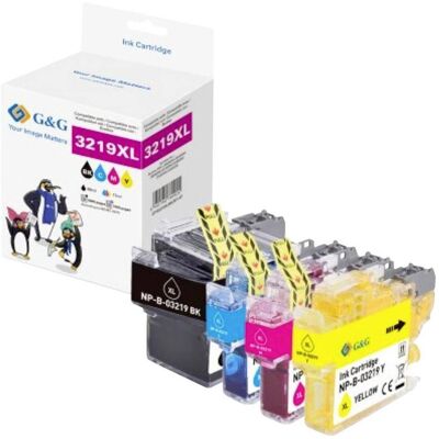 G&G, Cartouche d'impression, Pack combiné compatible Brother LC-3219VAL, 1x noir, 1x cyan, 1x magenta, 1x jaune (C, CF, M, Y) G&G, Cartouche d'impression, Pack combiné compatible Brother LC-3219VAL, 1x noir, 1x cyan, 1x magenta, 1x jaune (C, CF, M, Y)