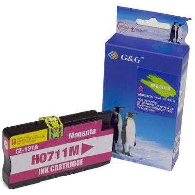 G&G, Cartouche d'impression, Tintenpatrone kompatibel mit HP 711 Magenta (M) G&G, Cartouche d'impression, Tintenpatrone kompatibel mit HP 711 Magenta (M)