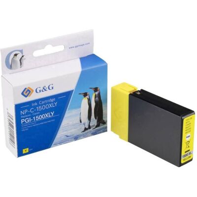 G&G, Cartouche d'impression, Cartouche d'imprimante remplace Canon PGI-1500XL Y (Y) G&G, Cartouche d'impression, Cartouche d'imprimante remplace Canon PGI-1500XL Y (Y)