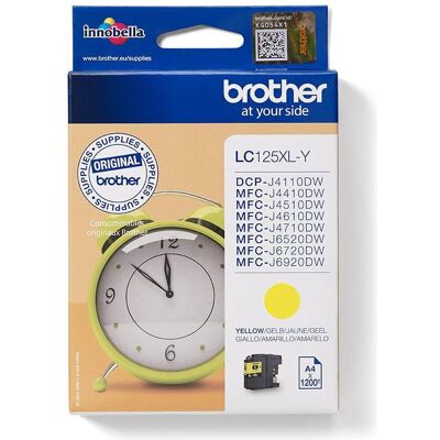 Brother Cartouche d'impression, Encre jaune, 10mlHaute capacité (Y) Brother Cartouche d'impression, Encre jaune, 10mlHaute capacité (Y)